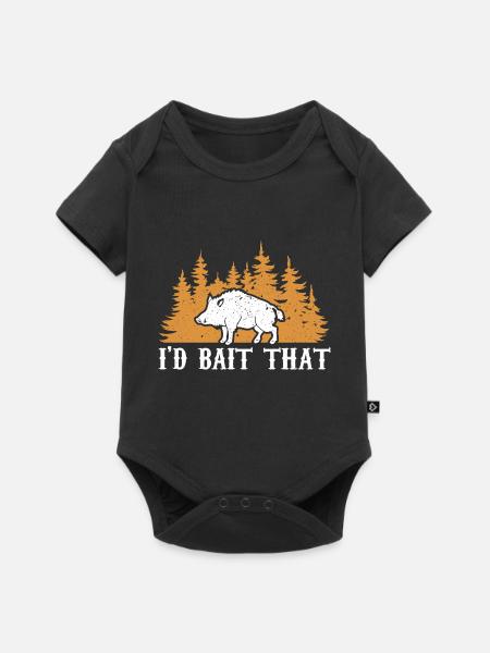 I'd Bait That - Baby Premium Kurzarmbody - Schwarz