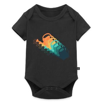 Vintage watering - Baby Premium short-sleeve bodysuit - black - Front