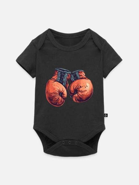 Die Contender-Handschuhe für Champions - Baby Premium Kurzarmbody - Schwarz