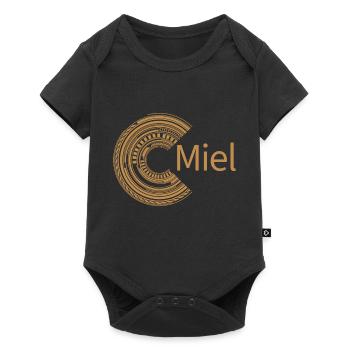 Pour Miel - Body à manches courtes Premium Bébé - noir - Devant