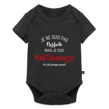 Pas parfaite mais martiniquaise - Body à manches courtes Premium Bébé - noir - Devant