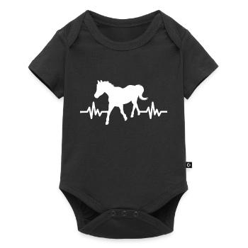 Heartbeat - Étalon Cheval Jument Ross Equestrian - Body à manches courtes Premium Bébé - noir - Devant