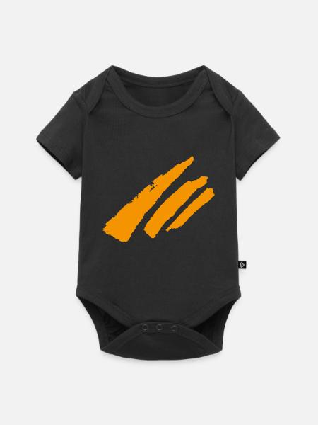 Streifen Dekoration - Baby Premium Kurzarmbody - Schwarz