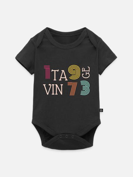 Weinlese - Baby Premium Kurzarmbody - Schwarz