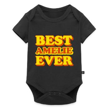 Amelie First Name Funny Gift - Baby Premium short-sleeve bodysuit - black - Front
