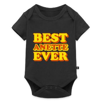Anette prénom drôle de cadeau - Body à manches courtes Premium Bébé - noir - Devant