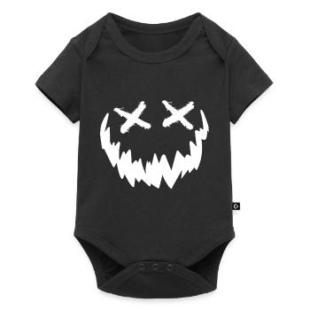 Lustiges Bild Humor Geschenkidee Gesicht - Baby Premium Kurzarmbody - Schwarz - Vorne