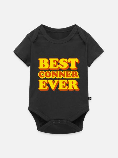 Conner Vorname lustiges Geschenk - Baby Premium Kurzarmbody - Schwarz