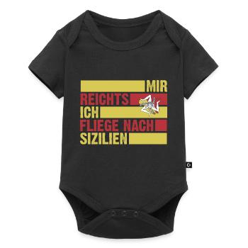 Sizilianer Sizilianisch Sizilien - Baby Premium Kurzarmbody - Schwarz - Vorne