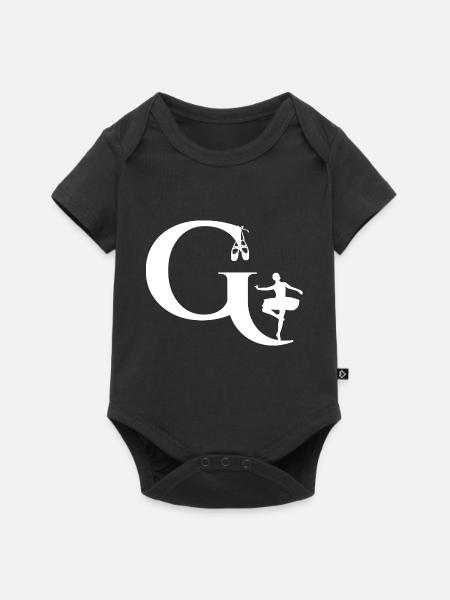 Buchstabe g Ballerina - Baby Premium Kurzarmbody - Schwarz