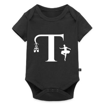 Letter t ballerina - Baby Premium short-sleeve bodysuit - black - Front