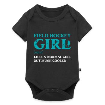 Field Hockey Girl Like A Normal Girl But Much Cool - Baby Premium Kurzarmbody - Schwarz - Vorne