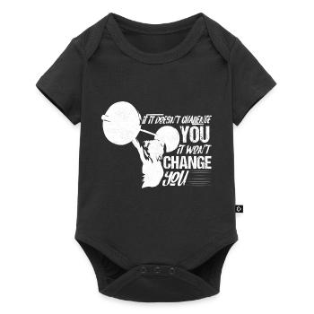 If It Doesn't Challenge You Workout Training Weigh - Baby Premium short-sleeve bodysuit - black - Front
