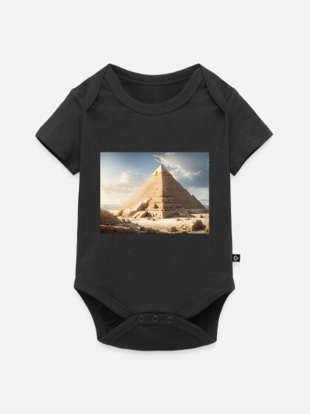 egypt pyramids - Baby Premium short-sleeve bodysuit - black
