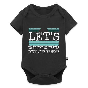 Citation présente Idée présente déclaration heureuse - Body à manches courtes Premium Bébé - noir - Devant