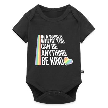 Dans un monde où vous pouvez être n’importe quoi, soyez gentil Citation - Body à manches courtes Premium Bébé - noir - Devant