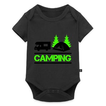 Camping 01 - Baby Premium short-sleeve bodysuit - black - Front