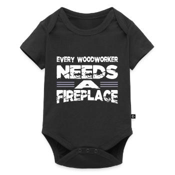 gift idea carpenter tree feller arboriculturist - Baby Premium short-sleeve bodysuit - black - Front