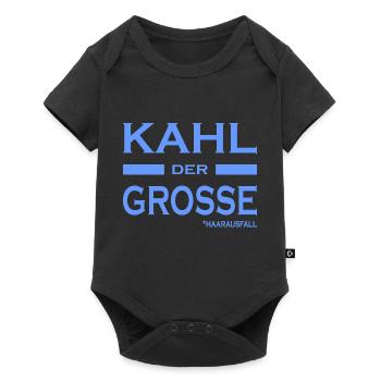 Kahl der Grosse - Haare-Glatze-lustige Sprüche V2 - Baby Premium Kurzarmbody - Schwarz - Vorne