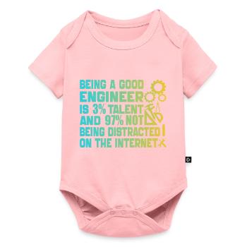 Funny Engineer Men Women Mechanical Engineering - Baby Premium short-sleeve bodysuit - rose - Front