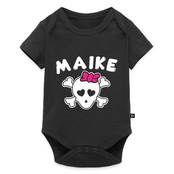 Piratin Maike Design für Mädchen und Frauen - Baby Premium Kurzarmbody - Schwarz - Vorne