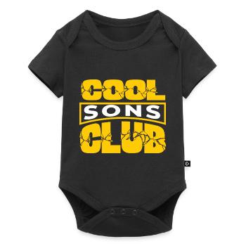 Cool Sons Club Groovy Retro Dad Mom Father's Day - Baby Premium short-sleeve bodysuit - black - Front