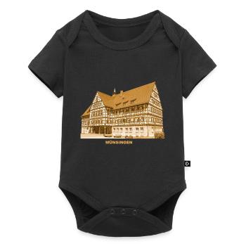 Hôtel de ville de Münsingen, Reutlingen, Bade-Wurtemberg - Body à manches courtes Premium Bébé - noir - Devant