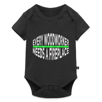 arborists americas forest work fun chainsaw grab - Baby Premium short-sleeve bodysuit - black - Front