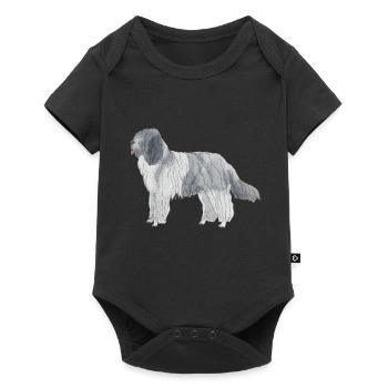 Schapendoes Funnydog - Baby Premium short-sleeve bodysuit - black - Front
