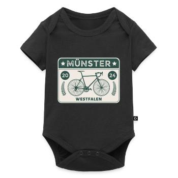 Münster - Ville à vélo - Body à manches courtes Premium Bébé - noir - Devant