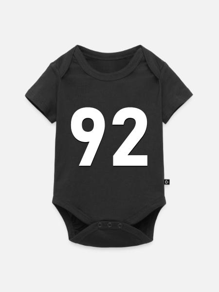 92 - Baby Premium Kurzarmbody - Schwarz