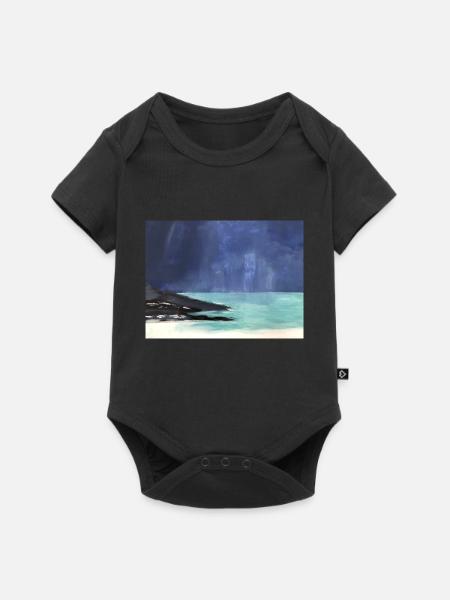 Traumstrand - Baby Premium Kurzarmbody - Schwarz