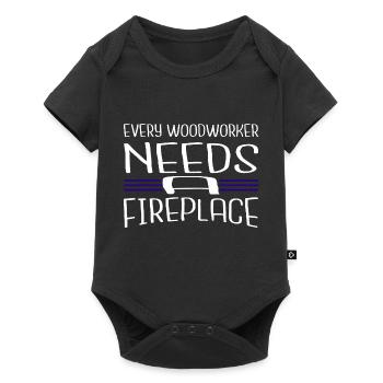 abatteur d’arbres geek heureux génial plombier drôle - Body à manches courtes Premium Bébé - noir - Devant