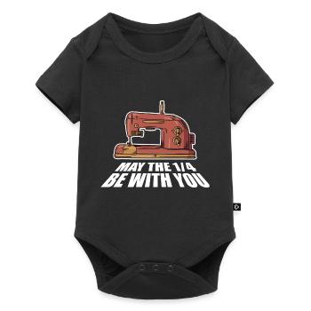 May The 14 Be With You Yarn Craft Needle Work - Baby Premium Kurzarmbody - Schwarz - Vorne