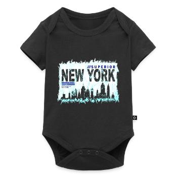 Architecture urbaine de Manhattan de la ligne d’horizon de la ville de New York - Body à manches courtes Premium Bébé - noir - Devant