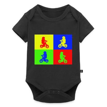 Junior Biker Pop Art Color - Baby Premium short-sleeve bodysuit - black - Front