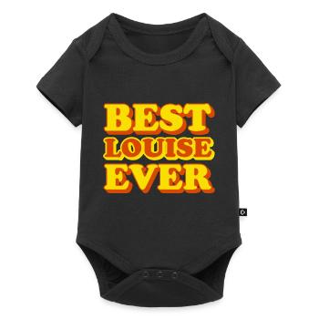 Cadeau amusant avec prénom Louise - Body à manches courtes Premium Bébé - noir - Devant