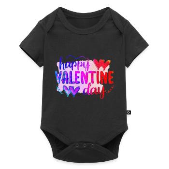 Love me Valentine Happy Valentines Valentines - Baby Premium short-sleeve bodysuit - black - Front