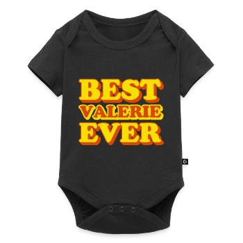Valérie Prénom Drôle Cadeau - Body à manches courtes Premium Bébé - noir - Devant