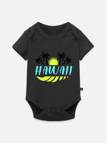 hawaii - Baby Premium Kurzarmbody - Schwarz