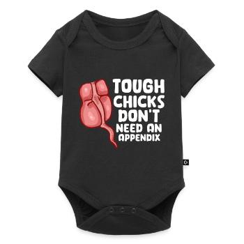 Tough Chicks Don't Need An Appendix - Baby Premium short-sleeve bodysuit - black - Front