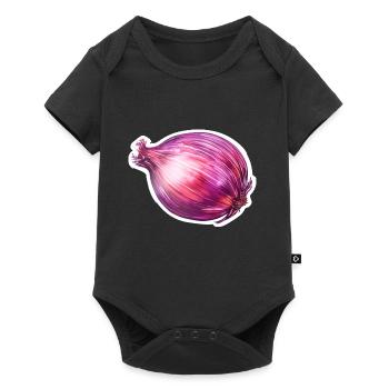 Onion red - Baby Premium short-sleeve bodysuit - black - Front