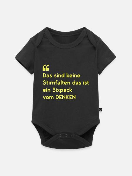 witzige lustige sprüche sicpack falten - Baby Premium Kurzarmbody - Schwarz