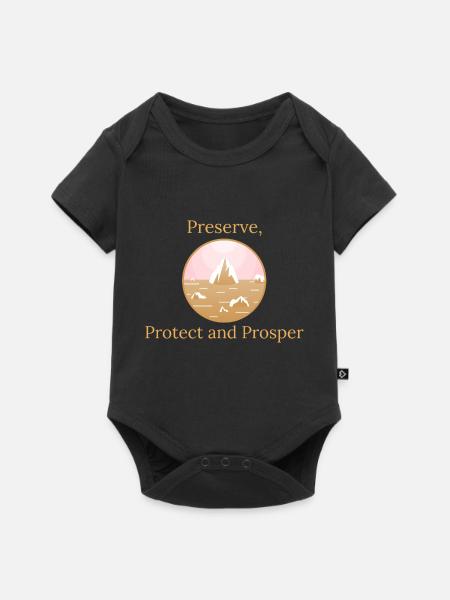Bewahren, Schützen, Gedeihen - Baby Premium Kurzarmbody - Schwarz