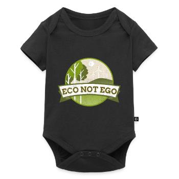 Environment Protection, Eco not Ego - Baby Premium short-sleeve bodysuit - black - Front