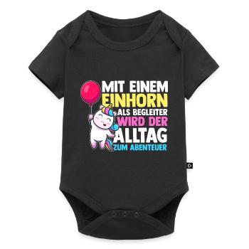 Unicorn - Baby Premium short-sleeve bodysuit - black - Front