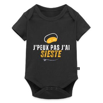 J'peux pas j'ai sieste - Body à manches courtes Premium Bébé - noir - Devant