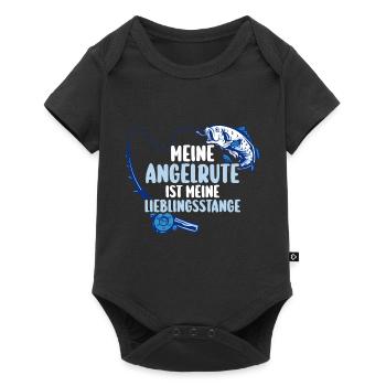 Angler Fishing Fishing Rod Fishing - Baby Premium short-sleeve bodysuit - black - Front