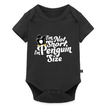 I'm Not Short I'm Penguin Size Dabbing Dab Dance - Baby Premium Kurzarmbody - Schwarz - Vorne