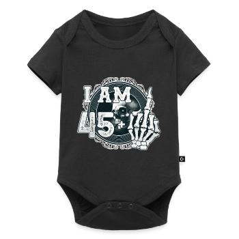Im 45 plus 1 middle finger Skull funny 46th - Baby Premium short-sleeve bodysuit - black - Front
